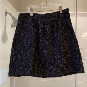 Black and white tweed skirt